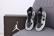 Чоловічі кросівки Nike Air Jordan 1 білі високі спортивні демісезонні кроси, фото 3