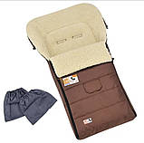 Дитячий зимовий конверт — чохол For kids Maxi з бахілами на овчині в коляску, санки, фото 7