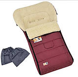 Дитячий зимовий конверт — чохол For kids Maxi з бахілами на овчині в коляску, санки, фото 9