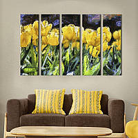 Картина на холсте KIL Art Чудесные жёлтые тюльпаны 155x95 см (906-51)