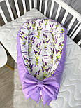Кокон позиціонер для новонароджених Кокон-люлька для сну Гніздечко-кокон для малюків, фото 4