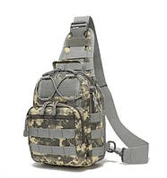 Сумка тактична через плече Сірий піксель A745.solve