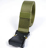 Ремінь з покращеною пряжкою "King Cobra" Олива.solve, фото 3