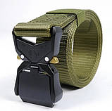 Ремінь з покращеною пряжкою "King Cobra" Олива.solve, фото 4