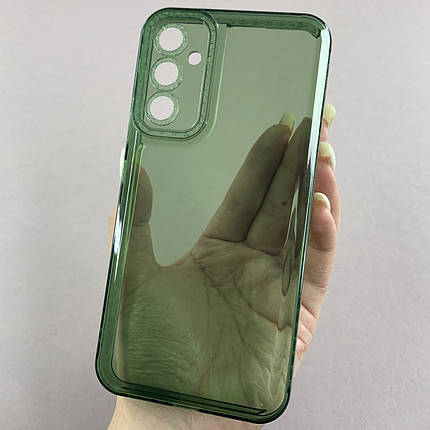 Чохол для Samsung Galaxy A34 5G (A346E) силіконовий чохол з блискучою рамкою на самсунг а34 5г зелений l6t, фото 1