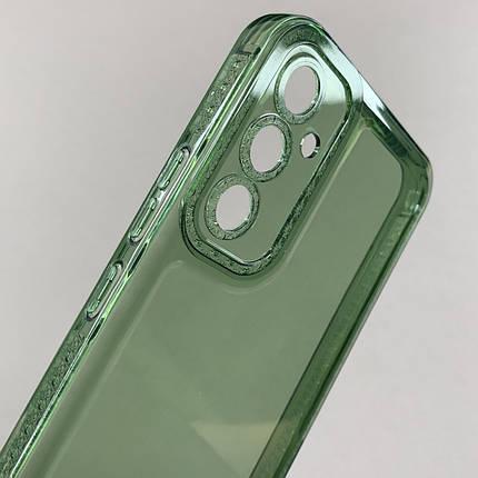 Чохол для Samsung Galaxy A34 5G (A346E) силіконовий чохол з блискучою рамкою на самсунг а34 5г зелений l6t, фото 3