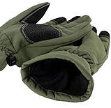 Водовідштовхувальні захисні вітрозахисні Softshell на флісі зимові рукавички Олива 9002.solve, фото 8