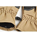 Водовідштовхувальні захисні вітрозахисні Softshell на флісі зимові рукавички Койот 9003.solve, фото 7