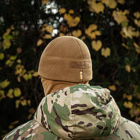 Шапка Watch Cap Elite фліс (320г/м2) з липучкою Coyote Brown, фото 6