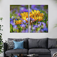 Картина на холсте KIL Art Красивые первоцветы 165x122 см (833-2)