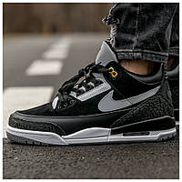 Мужские кроссовки Nike Air Jordan Retro 3 White Black SE, черные кожаные кроссовки найк аир джордан 3 ретро