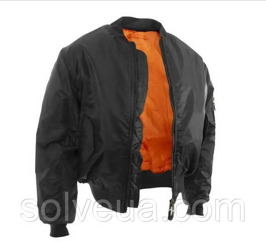 Тактична двостороння куртка бомбер Mil-Tec ma1 Black 10403002.solve