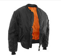 Тактическая двусторонняя куртка бомбер Mil-Tec ma1 Black 10403002.solve