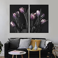 Картина на холсте KIL Art Необычный букет тюльпанов 165x122 см (882-2)