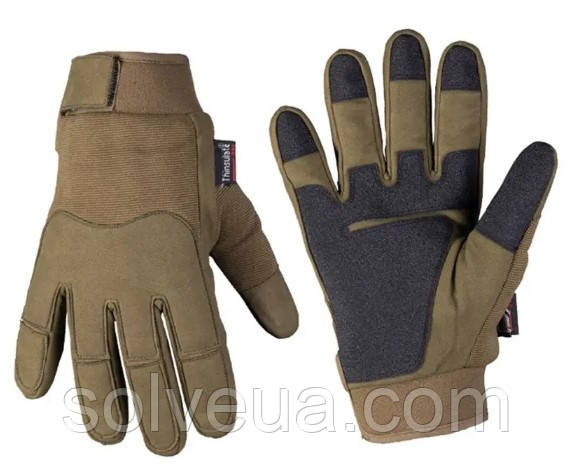 Рукавички армійські зимові тактичні з мембраною Mil-tec 12520801 Олива Army Gloves Winter Thinsulate.solve
