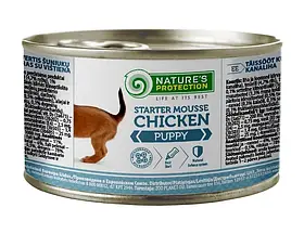 Корм Nature's Protection Puppy Starter Mousse Chicken вологий з куркою для першого прикорму щенят 200 гр