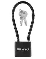 Замок навісний Mil-Tec з тросом 20 см - чорний 15925150.solve