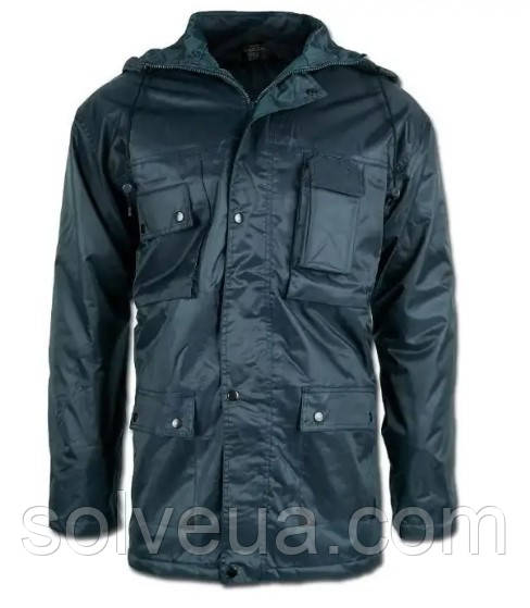 Куртка парка тактична з капюшоном Mil-Tec Dubon Dark Navy Blue 10150003.solve