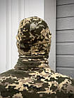 Чоловіча шапка флісова піксельна зимова ЗСУ тактична військова піксель камуляж, фото 6