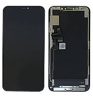 Дисплейный экран (LCD) для iPhone 11 Pro Max (A2118/ A2220/ A2161) оригинал с переклееным стеклом с сенсором в