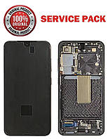 Дисплейный экран (LCD) для Samsung S911 Galaxy S23 5G Чёрной c рамкой Оригинал В рамке 100% SERVICE PACK с