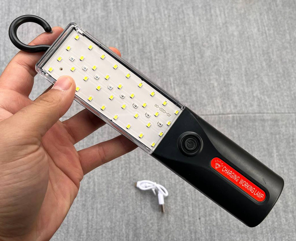 Світильник акумуляторний із гачком і магнітом Work Light JG-GZD-08 яскрава лампа-переноска для СТО гаража, фото 1