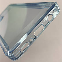 Чохол для Samsung Galaxy A31 силіконовий чохол з блискучою рамкою на телефон самсунг а31 блакитний l6t, фото 4