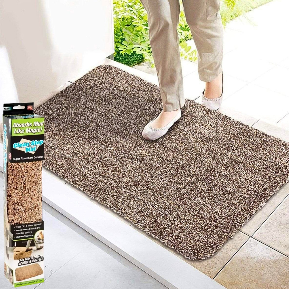 Килимок придверний супервсмоктуючий Super Clean Mat 70х45 см протиковзкий на гумовій основі, фото 1