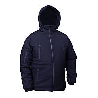 Куртка зимова, вітро/вологостійка softshell omni-heat темно-синій софшел UA