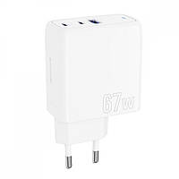 СЗУ Proove Shot GaN 67W (2Type-C + USB) white