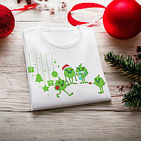 Новорічні подарунки з принтом "Новорічна" футболка