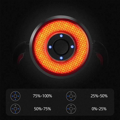 Умный фонарь / стоп задний на велосипед ROCKBROS Q5 Красный (RB-Q5-3978 ...
