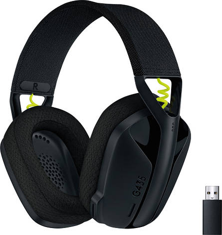 Навушники з мікрофоном Logitech G435 LIGHTSPEED Black (981-001050), фото 1