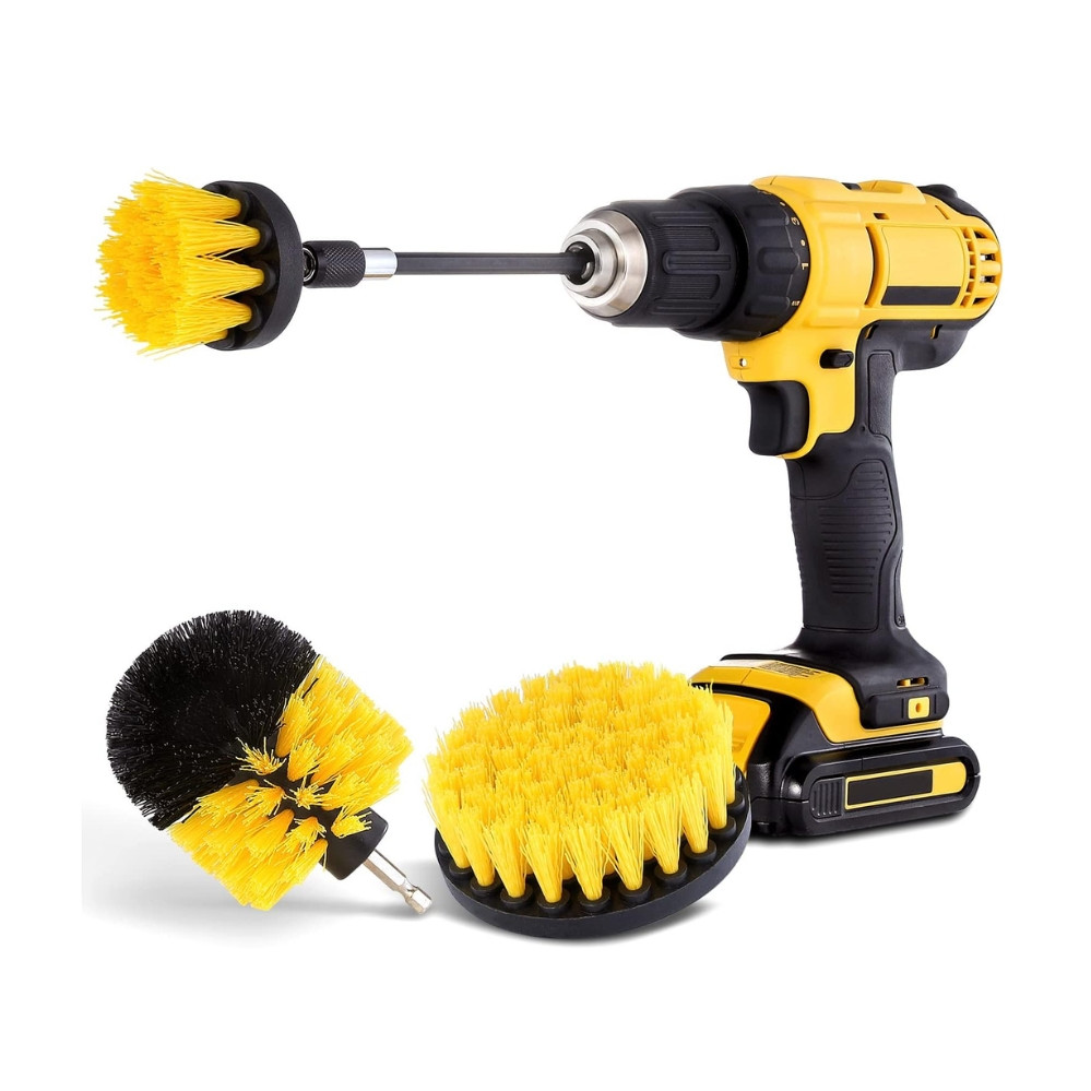 Набір щіток насадок на дриль Drill Brush для хімчистки авто та прибирання на шуруповерт