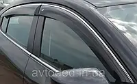 Дефлекторы окон VW Touareg II 2010- Хром. Молдинг Ветровики Cobra