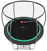 Батут Hop-Sport Premium 10ft 305cm чорно-зелений з внутрішньою сіткою, фото 2
