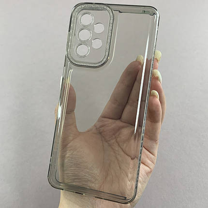 Чохол для Samsung Galaxy A33 5G (A336B) силіконовий чохол з блискучою рамкою на самсунг а33 5г сірий l6t, фото 1