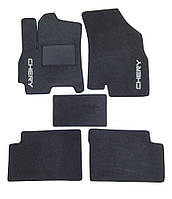 Ворсовые коврики для Chery A3 (M11, M12) Текстильные в салон авто (чёрный) (StingrayUA.)