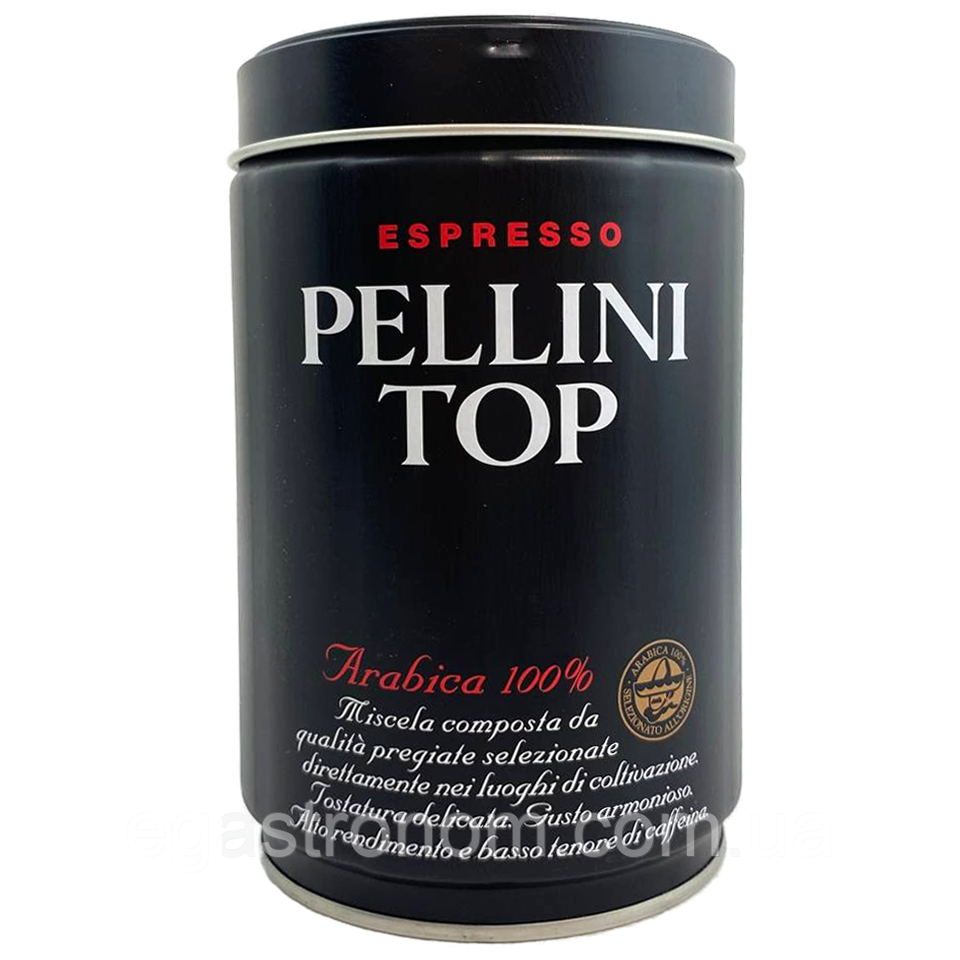 Кава арабіка топ (мелена) Пелліні Pellini top ж/б 250g 6шт/ящ (Код: 00-00015454)
