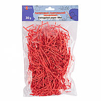 Наповнювач паперовий гофрований SANTI, 30 г, червоний