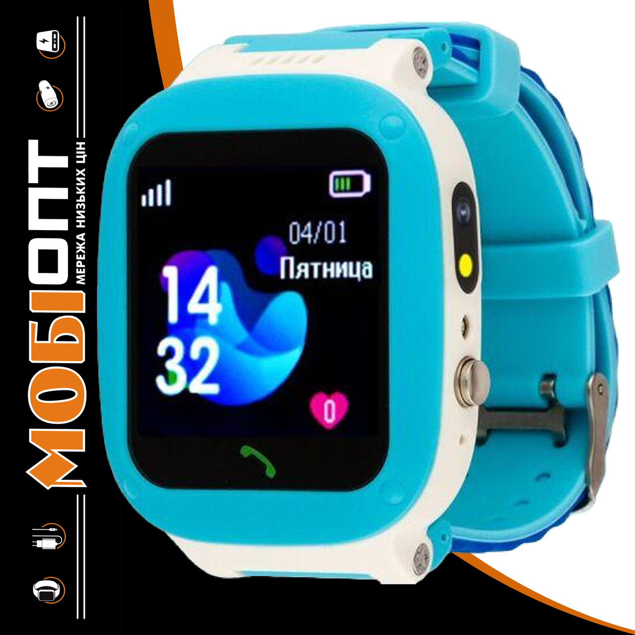 Годинник Smart Watch AmiGo GO004 Splashproof Camera+Led Blue UA UCRF