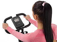 Велотренажер Hop-Sport HS-3010X Grix X-Bike магнітний з еспандерами для домашніх тренувань чорно-синій, фото 4