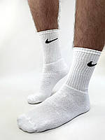 Высокие махровые утепленные Носки Nike/найк - Белые