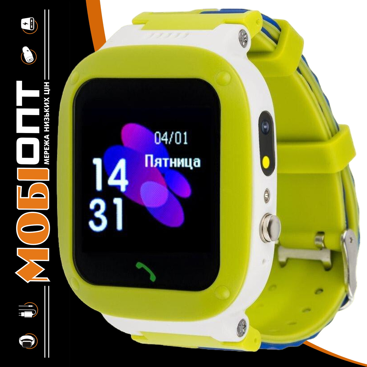 Годинник Smart Watch AmiGo GO004 Splashproof Camera+Led Green UA UCRF