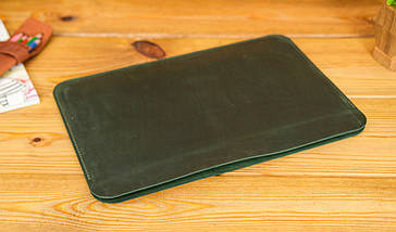 Чохол для iPad Дизайн №2 з натуральної шкіри колір Зелений, фото 2