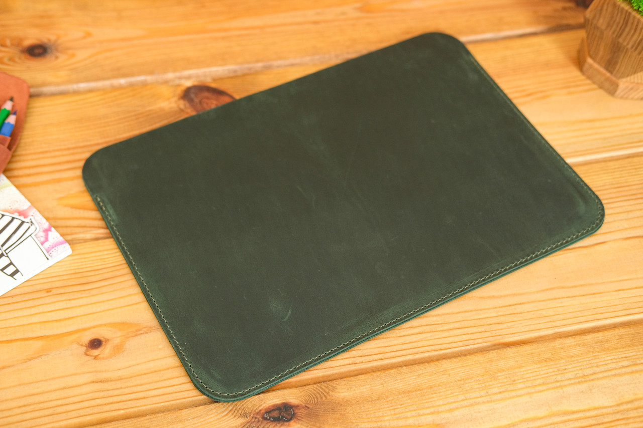 Чохол для iPad Дизайн №2 з натуральної шкіри колір Зелений