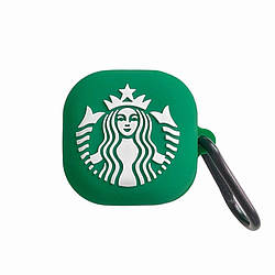 Силіконовий чохол Alitek для навушників Samsung Galaxy Buds 2 Pro / 2 / Pro / Live + карабін Кава