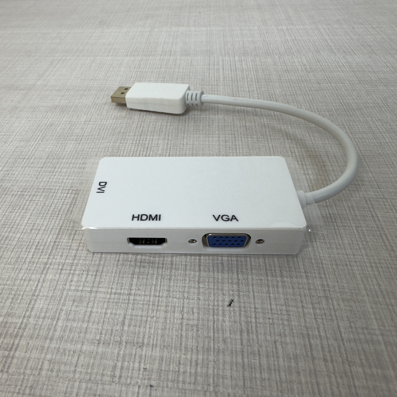 Адаптер перехідник DisplayPort DP 3in1 to VGA HDMI DVI 10см