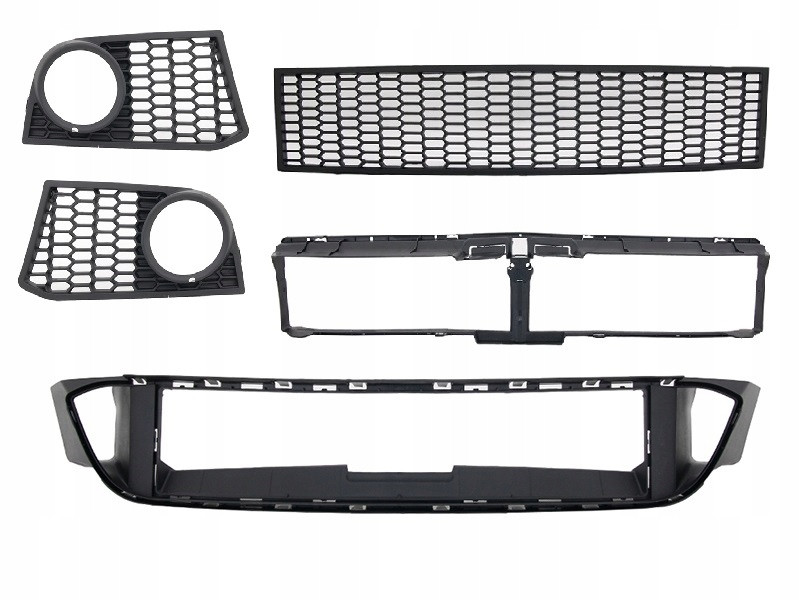 Решітка бампера БМВ 5 Ф10, Ф11 - BMW 5 F10, F11 2009-2013 (M-пакет, комплект)