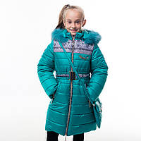 Зимнее пальто для девочки "Принт", от производителя оптом и в розницу